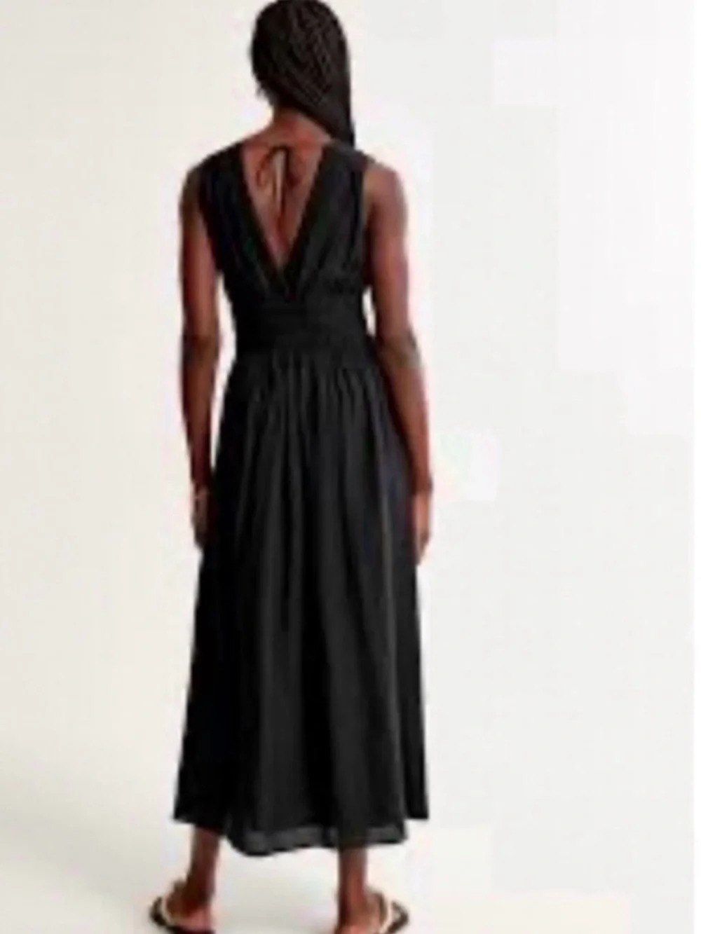 Abercrombie XL Sleeveless V-Neck Black Maxi Dress